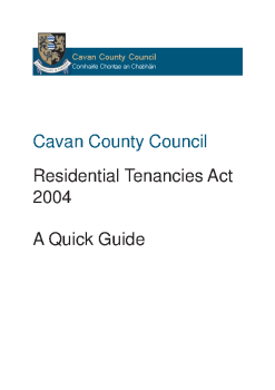 Residential Tenancies Act 2004 - a quick guide summary image
									